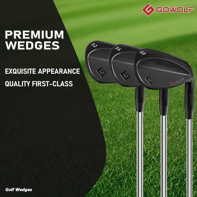 Detalle 2 de Gowolf Forged CNC-Milled Golf Wedges (50–60°) + 69° Options for Right-Hand Players