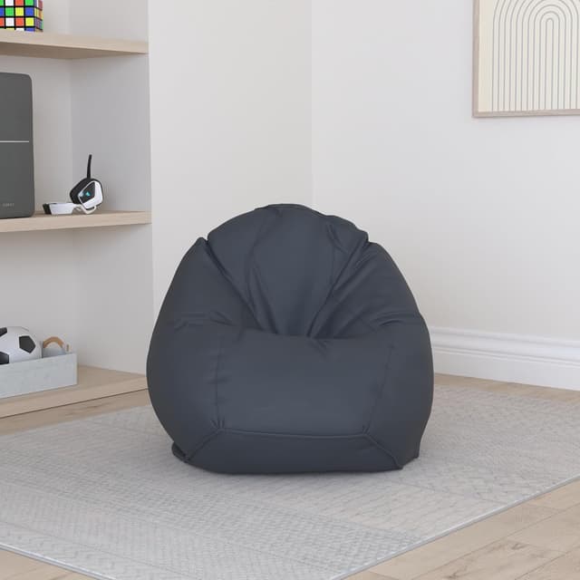 Detalle 2 de Bruni Bean Bag Classico M (Grau) – Sitzsack Outdoor & Indoor mit abnehmbarem Bezug und Innensack