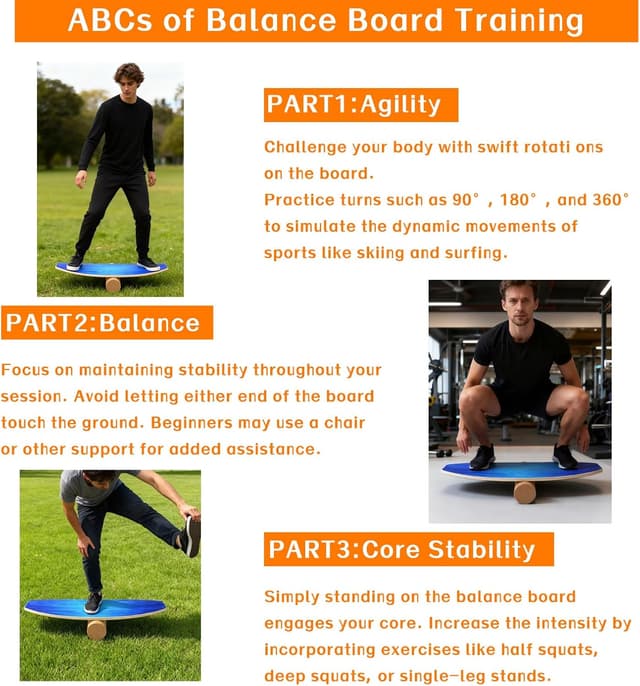 Detalle 2 de OSTGWOO Balance Board für Erwachsene 204 kg