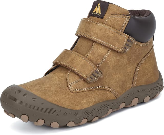 Detalle de Mishansha Kinder Wanderschuhe & Trekkingstiefel – leicht, wasserabweisend und mit Schnellverschluss