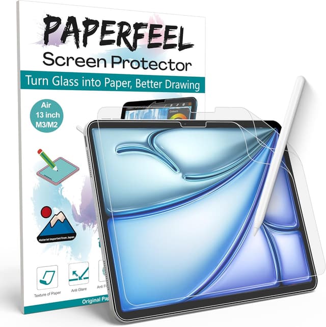 Detalle de Paperfeel 2 Pack Matte PET Screen Protector for iPad Air 13 inch (M4/M3/M2) 2026–2024