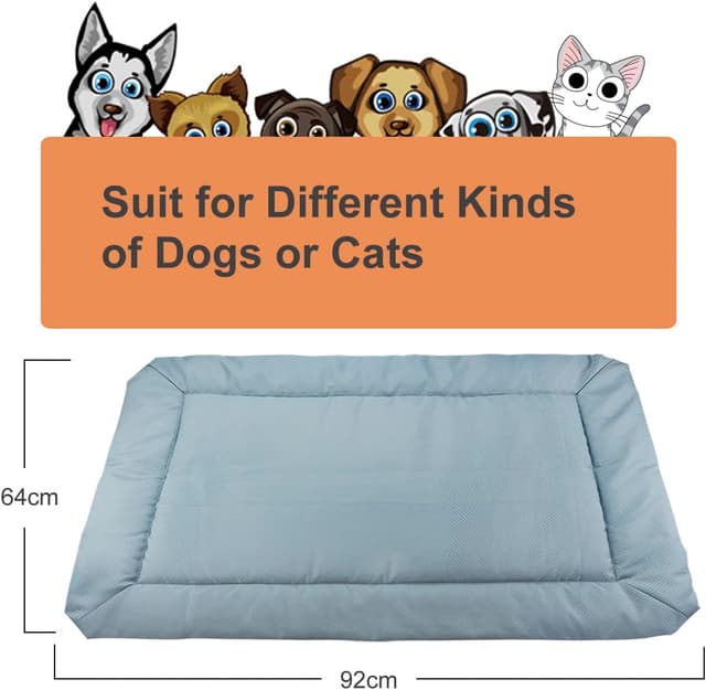 Detalle de Hisprout Portable Cat and Dog Bed – Waterproof, Foldable Pet Mat (Grey), 36 x 26 inch