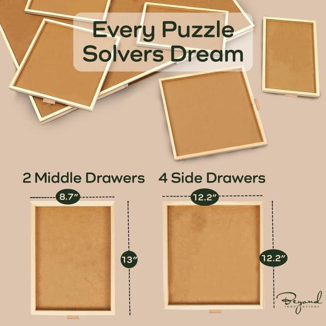 Thumbnail 4 de 1500 Piece Wooden Jigsaw Puzzle Board 35×28" 🧩