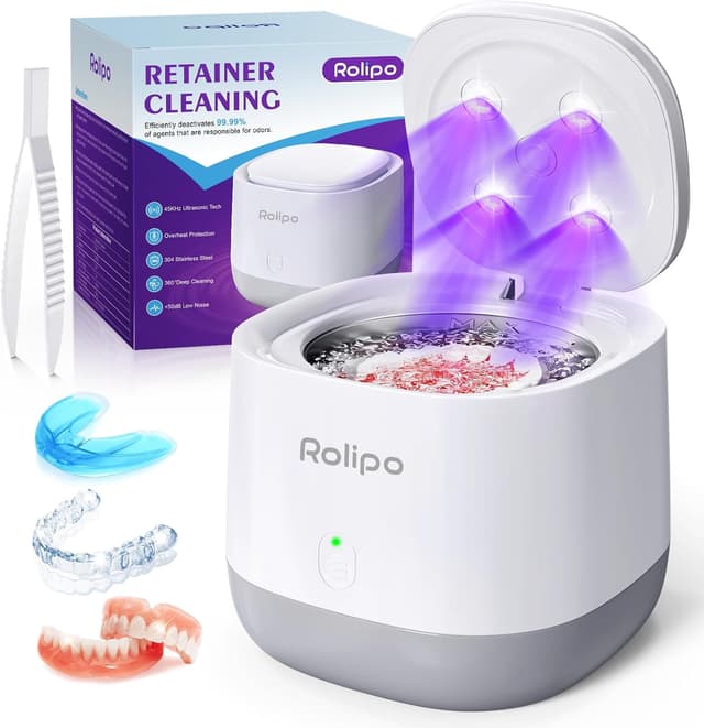 Detalle de Rolipo Ultrasonic Retainer Cleaner 320ML (45kHz) with 3 Modes