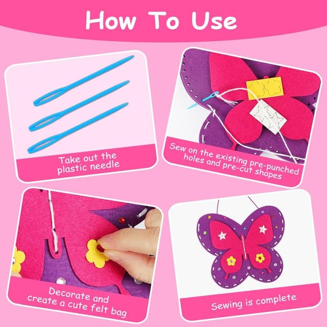 Thumbnail 2 de Vicloon Kit cucito in feltro 6 pezzi per bambini