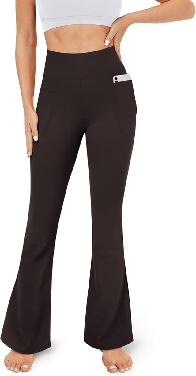 Thumbnail 6 de TNNZEET Flared Leggings for Women – High-Waisted Yoga & Workout Trousers with Stretch and Pockets