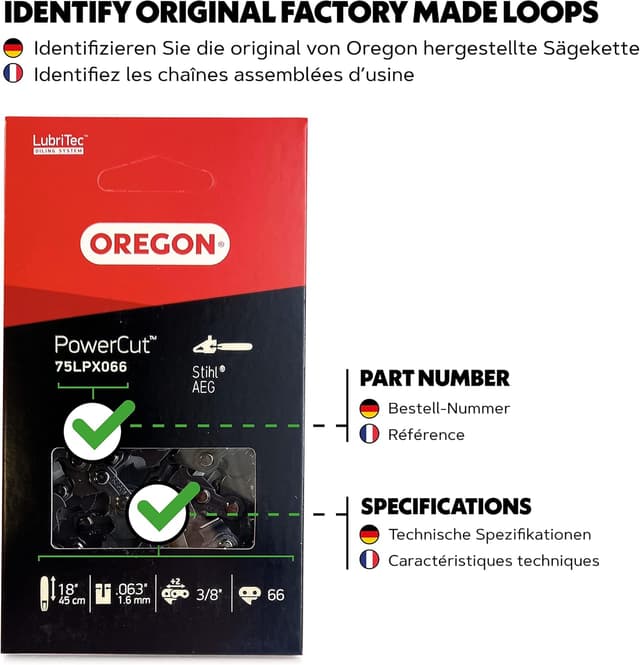Detalle 2 de Oregon 75LPX066E Chaîne de tronçonneuse 70 cm