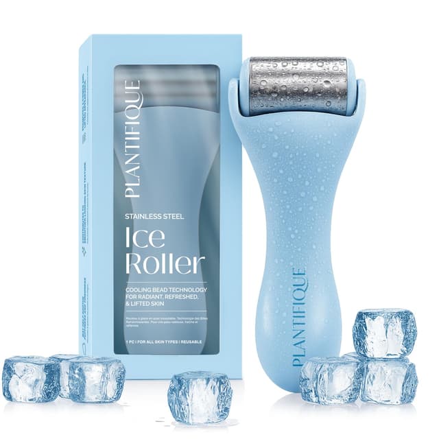 Detalle de PLANTIFIQUE Ice Roller fürs Gesicht – Eisroller zur Gesichtsmassage & Kühlung gegen Schwellungen, Augenringe und Falten