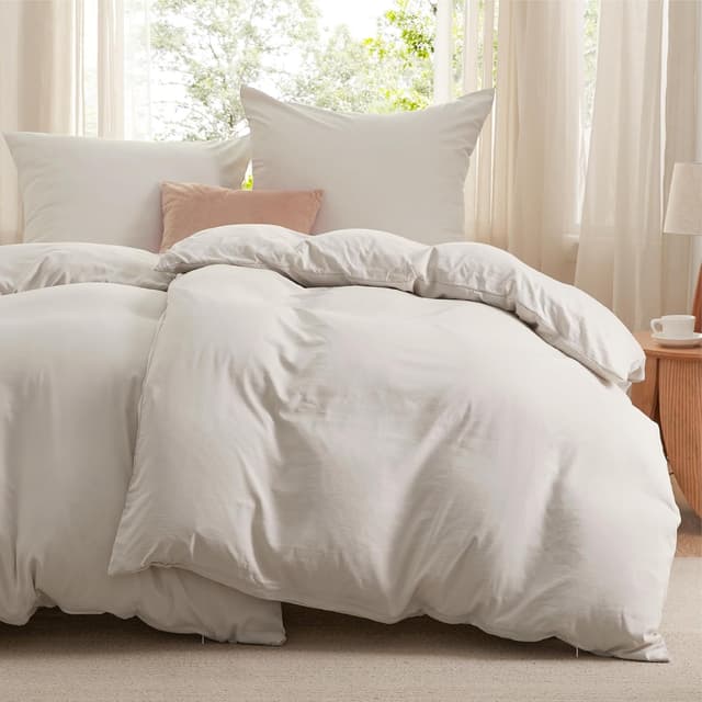 Detalle 2 de BEDSURE Bettwäsche-Set 135x200 (4-teilig) mit Reißverschluss – 2 Kissenbezüge 80x80