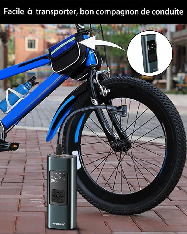 Detalle 2 de Neakhmer Tragbarer Luftkompressor 12 V mit 140 PSI