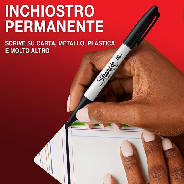Thumbnail 1 de Sharpie punta fine rosso 12 pezzi ✒