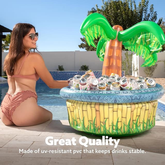Thumbnail 6 de Aufblasbarer JOYIN Palmen-Kühler (71 cm) für Poolparty & Luau-Party – mit Platz für 100 Dosen