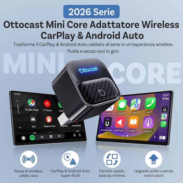 Detalle 2 de Ottocast Mini Core Adattatore CarPlay wireless 2026