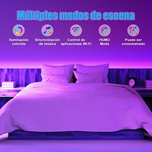 Detalle 2 de Diyife Tira LED 5m RGB para TV