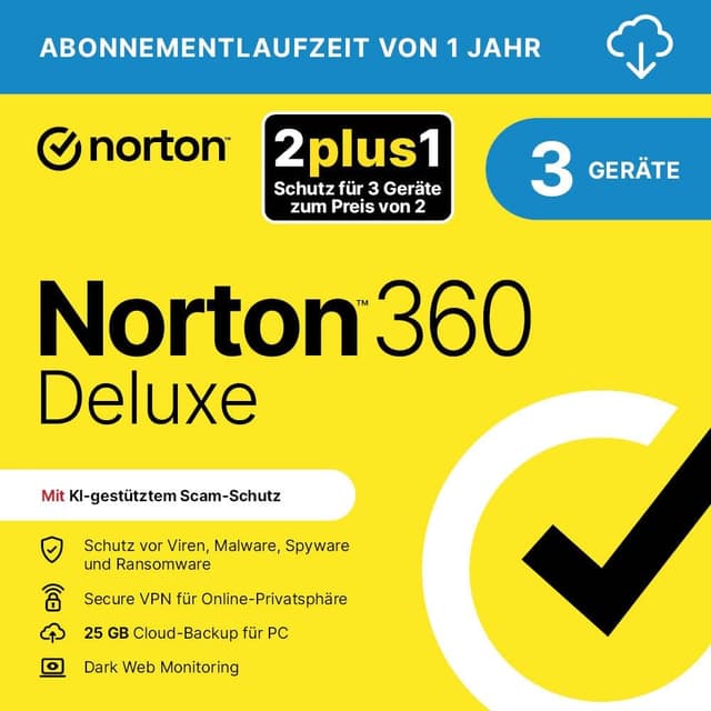 Detalle de Norton 360 Deluxe 2026 2plus1 für 3 Geräte