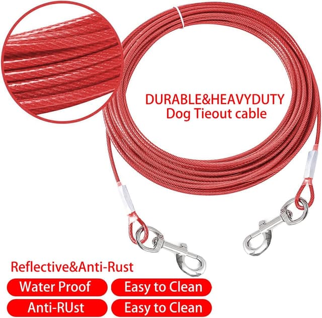 Detalle 1 de Dog tie out cable for up to 60lb, 10ft
