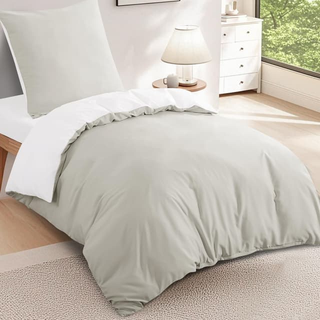 Detalle 2 de RUIKASI Bettwäsche 155x220 Beige Weiß