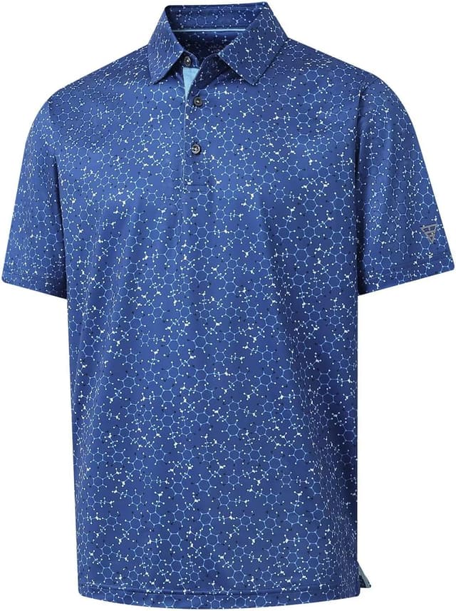 Thumbnail 6 de M MAELREG Men’s Dry Fit Short Sleeve Golf Polo Shirt with Print (Moisture Wicking, UPF 30+)