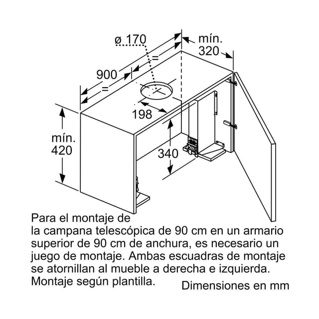 Detalle 2 de Bosch DFS097K51 campana telescópica 5 velocidades