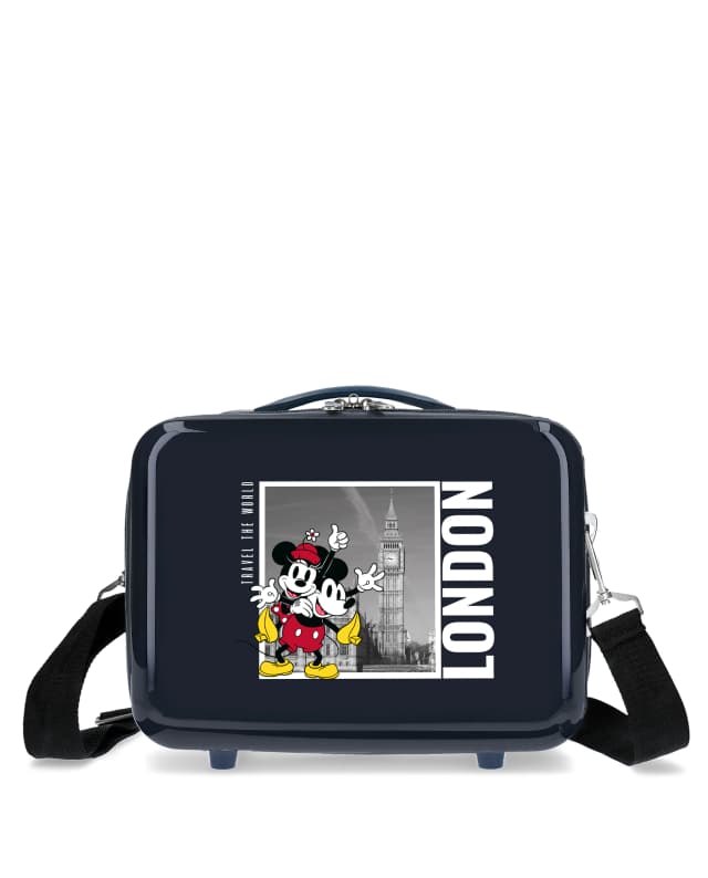 Detalle de Disney Neceser Mickey y Minnie Londres adaptable 9 L