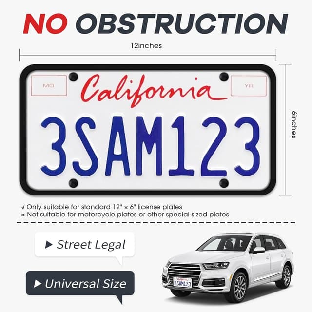 Thumbnail 1 de Aujen Silicone License Plate Frames 2-Pack