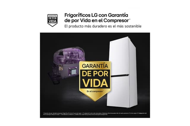 Thumbnail 3 de LG GBBS312CSW frigorífico combi 333 l, 1,86 m