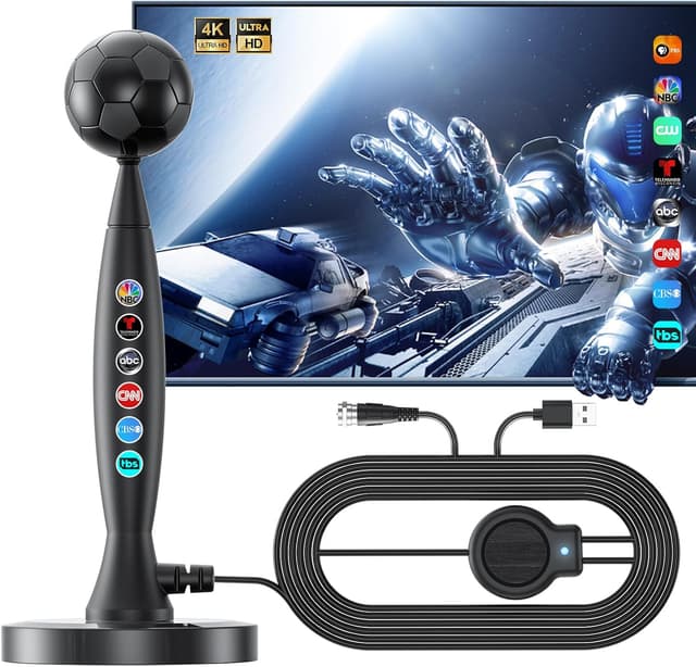 Thumbnail 6 de TV Antenna for Smart TV (2026) — 2200+ Mile Range, 360° Reception, Indoor/Outdoor Use