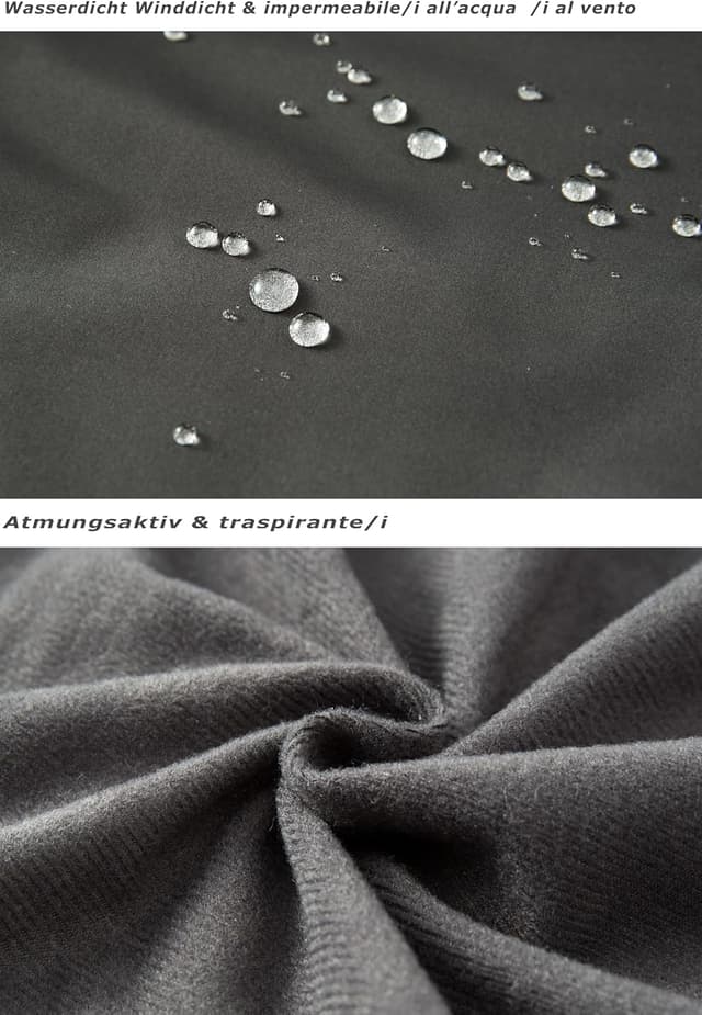 Detalle 2 de DCmount Regenjacke Damen wasserdicht mit abnehmbarer Kapuze – Softshell-Übergangsjacke fürs Outdoor-Training