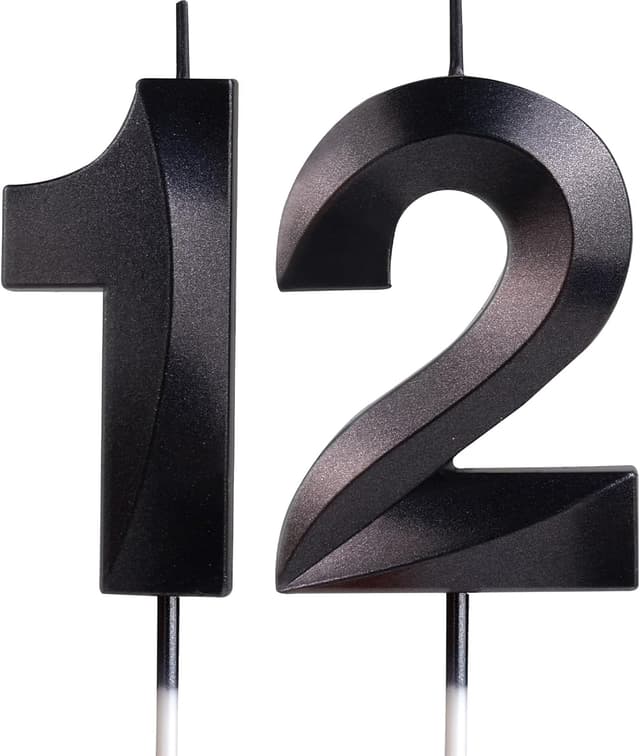 Imagen de Yiran 3D Number 12 Birthday Candles 🎂 en OfertitasTOP