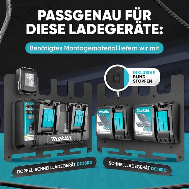 Detalle de Adlerfokus Akku Wandhalterung für Makita