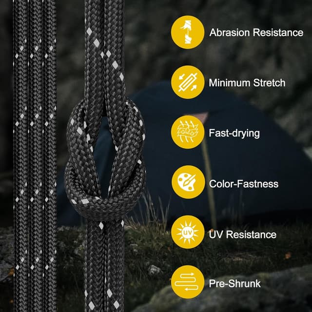 Thumbnail 3 de Thadavo Reflective Paracord Rope 100 ft