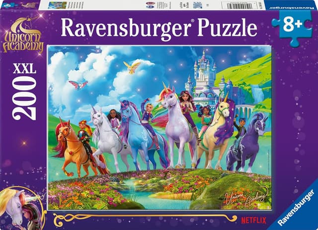 Detalle de Ravensburger Kinderpuzzle Unicorn Academy – Einhorn-Puzzle für Kinder ab 8 Jahren (200 Teile im XXL-Format)