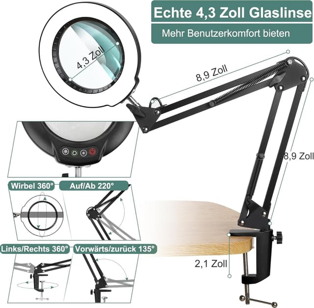 Thumbnail 4 de Veemagni 10X Lupe mit Licht 🔍