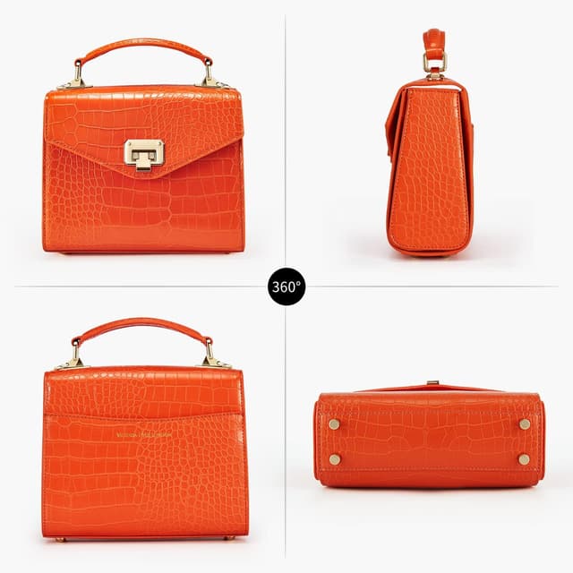 Thumbnail 6 de VICTORIA HYDE Borsa a tracolla vintage vegana in vera pelle con tracolla regolabile e doppio scomparto