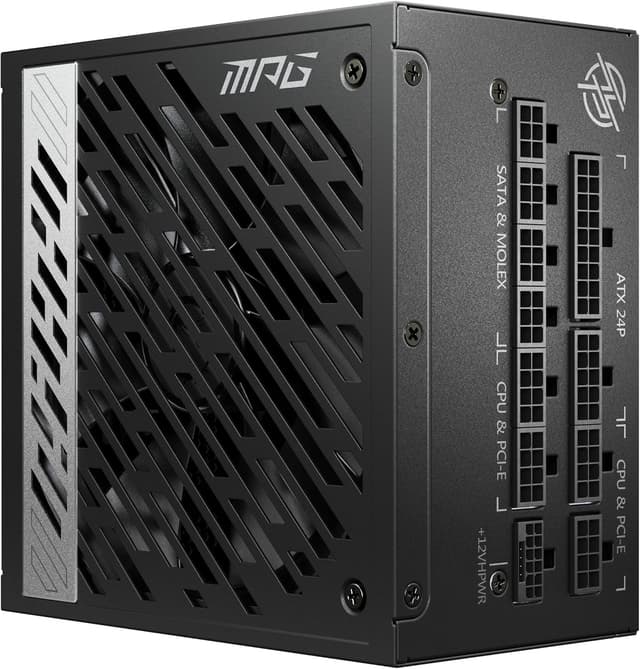 Detalle de MSI MPG A1000G PCIE5: vollmodulares 1000-W-PC-Netzteil mit ATX 3.0 & PCIe 5.0