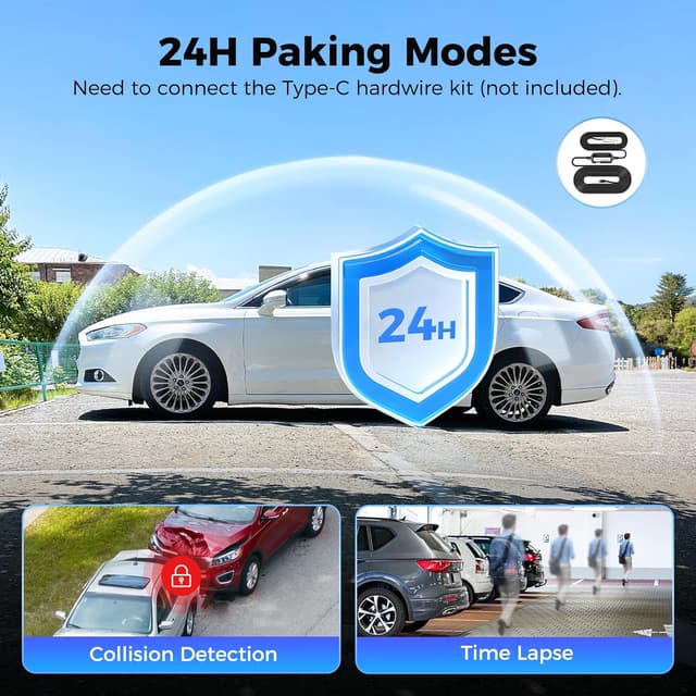 Thumbnail 5 de AZDOME 4K Dash Cam Front and Rear 64GB