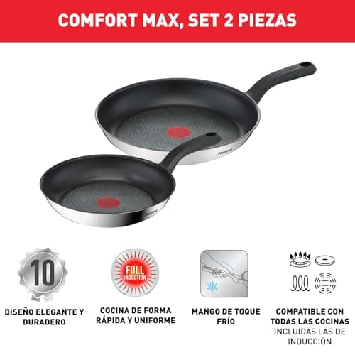 Detalle 2 de Tefal Comfort Max — Juego 3 sartenes 20/24/28 cm