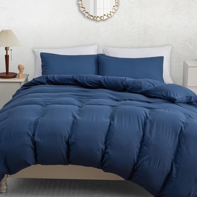 Detalle de Pamposh King Size Duvet Cover Set (3-Piece) – Pre-Washed Microfibre Bedding Set with Zip Closure