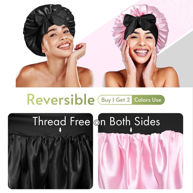 Thumbnail 1 de BONNET QUEEN Seidenhaube Doppelseitig 🎀