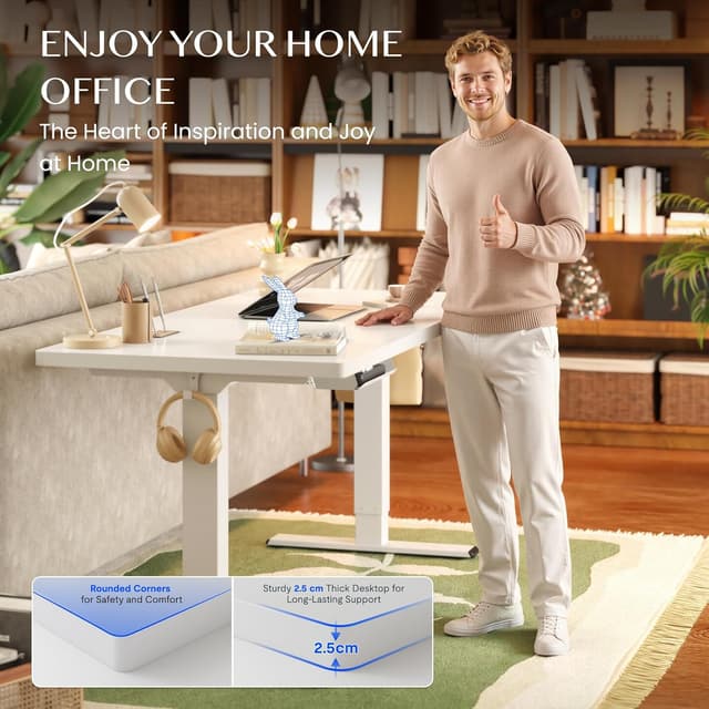 Detalle de FLEXISPOT scrivania regolabile in altezza 180x80 cm con 2 motori e memoria altezza