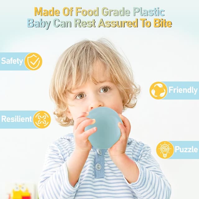 Detalle de FHRILEK Ball Pit Balls (2.15 in) — Safe, BPA-Free Plastic Balls for Toddler Playpens & Indoor Ball Pits, 50-Pack in 5 Colors