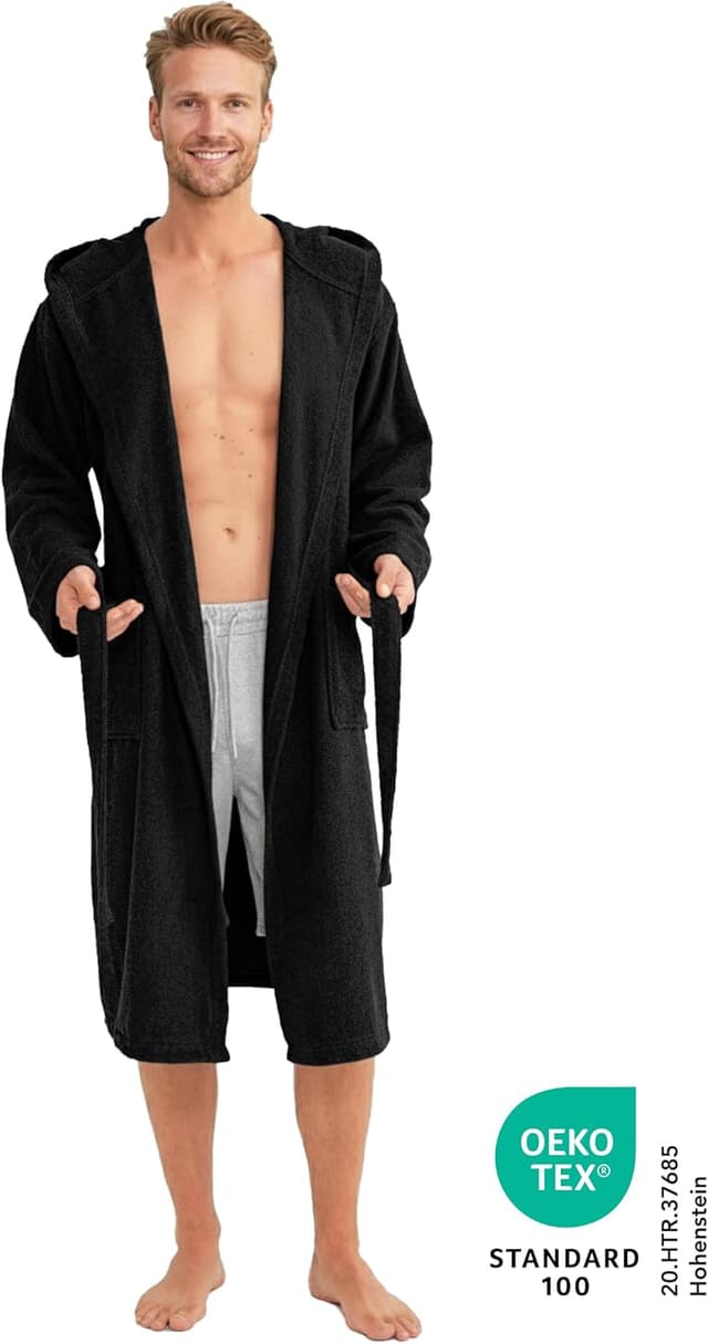 Thumbnail 4 de Twinzen Bademantel Herren 100% Baumwolle