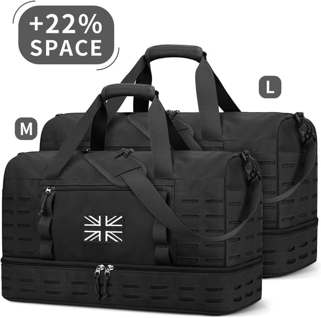 Thumbnail 6 de ZOMFELT X-Large tactical gym bag with shoe compartment, MOLLE and waterproof holdall design
