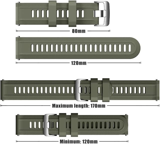 Detalle 2 de Bracelet silicone ANBEST à dégagement rapide 22 mm compatible Forerunner 955/945/935, Fenix 7/6/5, EPIX 2 et Approach S62