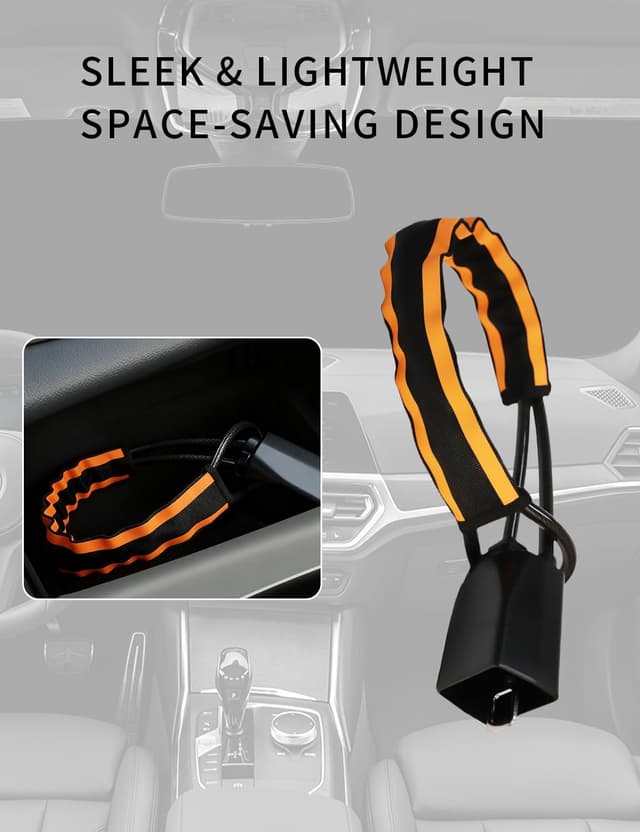 Thumbnail 4 de Reflective Stripe Steering Wheel Lock with 3 Keys