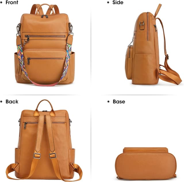 Thumbnail 6 de Kattee Leather Shoulder Backpack 14in