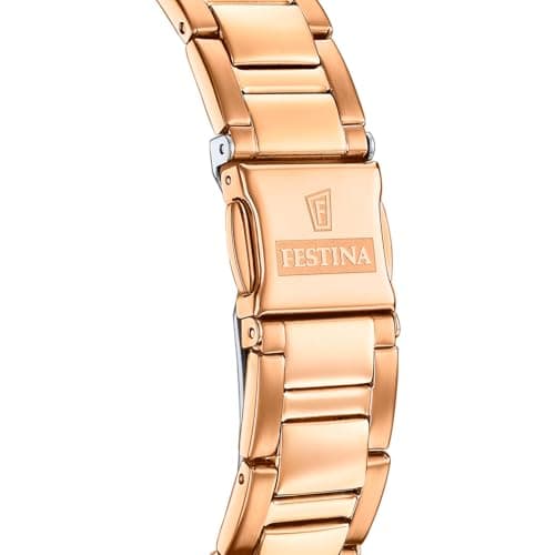 Detalle de Festina Reloj de Mujer Analógico de Acero Inoxidable 316L Rosa F20639/2 con cronógrafo y 10 ATM