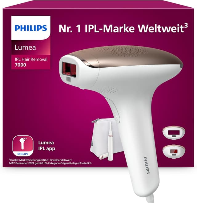 Detalle de Philips Lumea IPL 7000 Series (BRI921/00) – IPL-Haarentfernung für Körper & Gesicht inkl. Korrekturtrimmer