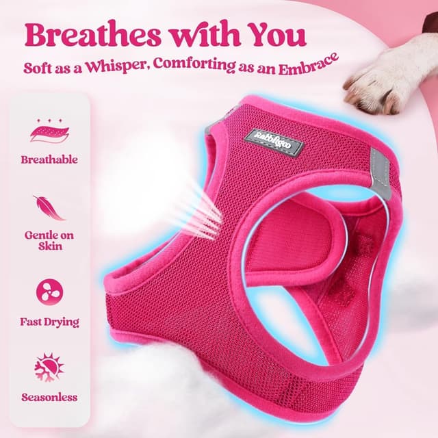 Detalle 2 de rabbitgoo Rose Red Small Dog Harness