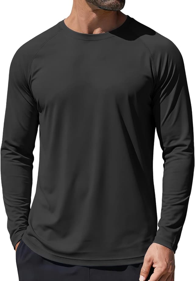 Detalle de GOLDPKF Men’s UPF 50+ Long Sleeve Sun Protection Shirt (Quick Dry, Lightweight Hiking & Outdoor Top)